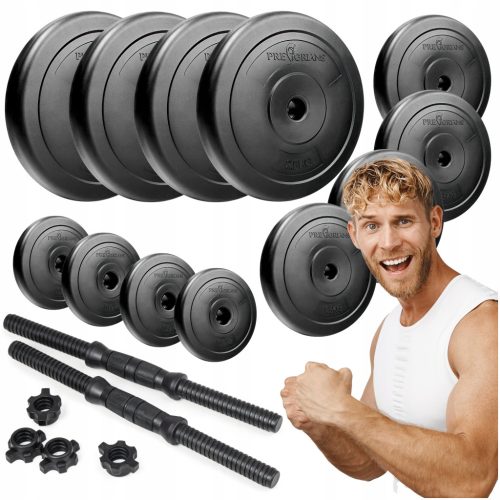  Pretorians adjustable bituminous dumbbells 2x 10 kg