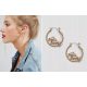  SKINNY DIP Gold hoop earrings DOLPHIN CIRCLES ocean