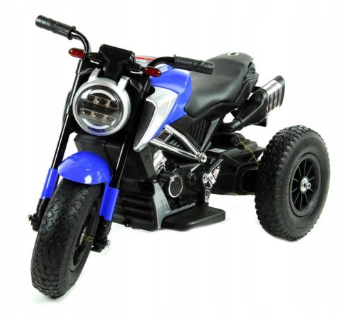  Three-wheeled battery-powered motorbike, inflatable wheels, leather, moto-m-3