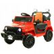  4X4 BATTERY-POWERED JEEP LEATHER LED USB SOUND + RED REMOTE CONTROL