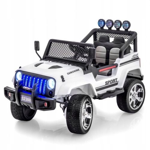  MEGA JEEP SUNSHINE, 4X4 DRIVE, 2X12V, SLOW START/ SOFT WHEELS, BLUETOOTH,