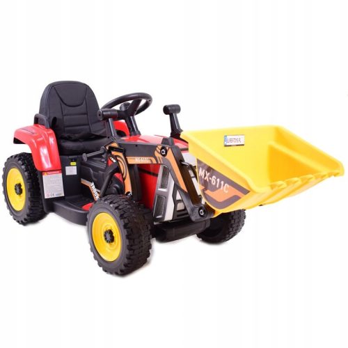  SUPER BLOW TRACTOR - BATTERY POWERED WITH BUCKET, SOFT WHEELS, SOFT SEAT