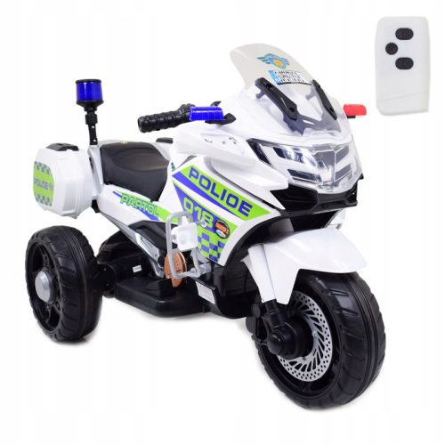  FAST POLICE MOTORCYCLE WITH A LIGHT, SOFT WHEELS, SOUNDS, TWO ENGINES, REMOTE CONTROL