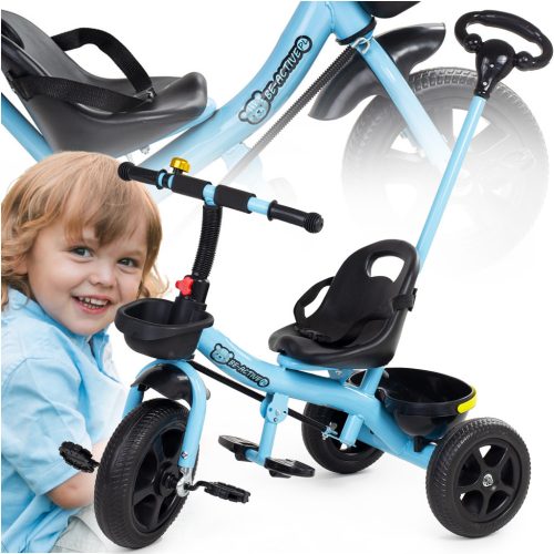  CHILDREN'S TRICYCLE RIDE ON WITH A PUSHER AND A SEAT BELT