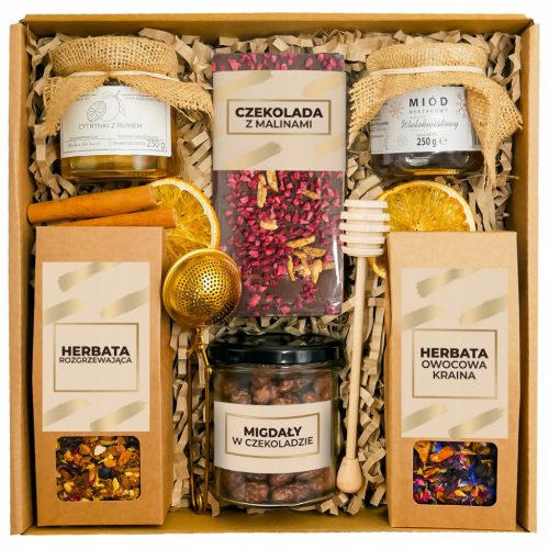 GIFT BASKET tea honey chocolate gift set