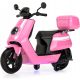  ELECTRIC MOTORCYCLE SCOOTER FOR CHILDREN LIGHTS HORN BATTERY PINK