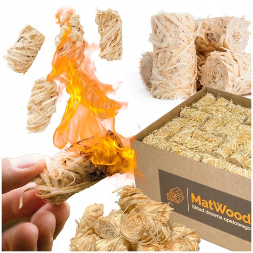  KINDLING FOR GRILL FIREPLACE KINDLING ECO WOOD WOOL NATURAL WAX 10 KG