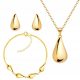  GOLD JEWELRY SET DROPS TEARFLOWERS SET 925 GOLD PLATED SILVER