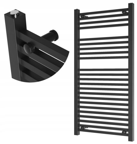  BATHROOM RADIATOR BLACK LADDER 120x50 cm MODERN RADIATOR BERGEN