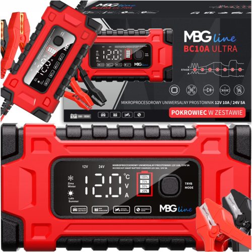  Powerful Intelligent Battery Charger LCD 24V 12V 10A AUTOMATIC