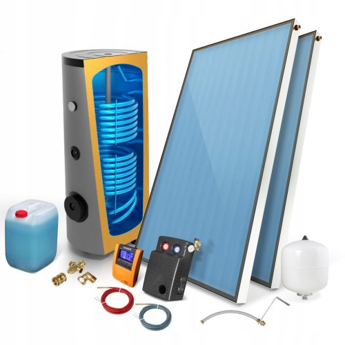  STANDARD solar set, solar collector 2 x 2.5 with 300l tank