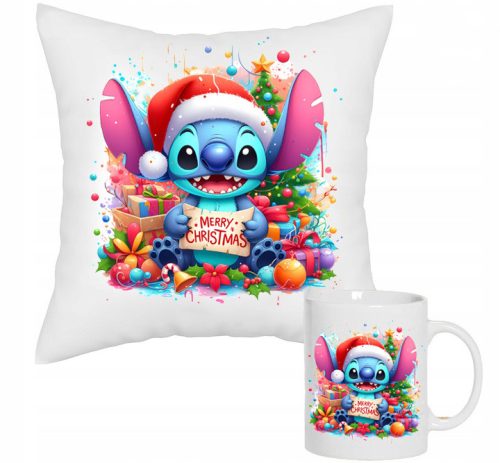  LILO STITCH MUG PILLOW SET GIFT SANTA CLAUS CHRISTMAS