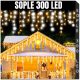  Light curtain Christmas lights icicles led 300 warm yellow 201 - 300 lights