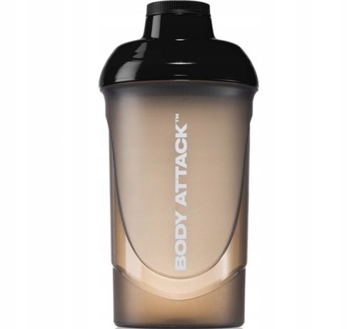  Body Attack Shaker sports shaker BPA free color Black 600 ml