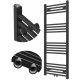  BATHROOM RADIATOR MODERN LADDER BLACK 120x50 cm RAVEN