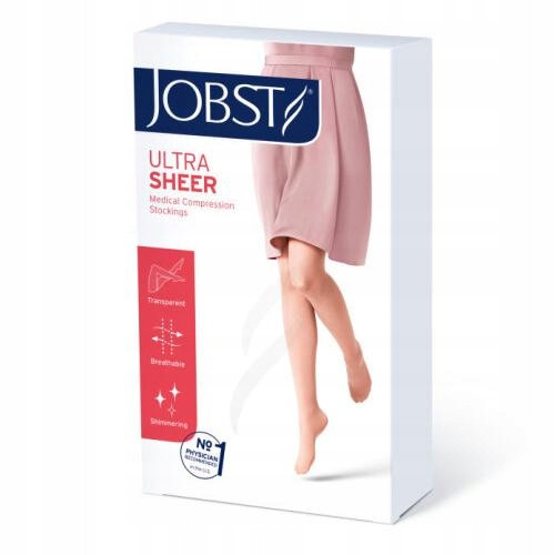  KNEE SOCKS FOR WOMEN NATURAL JOBST ULTRA SHEER CCL1 SIZE 2