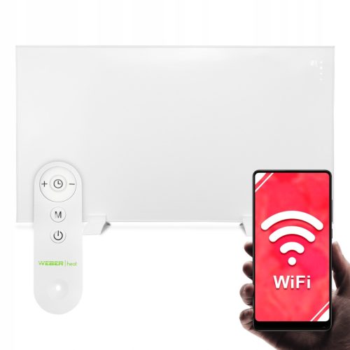  Weber Heat 450 W infrared panel heater with thermostat, Wi-Fi and remote control