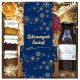  CHRISTMAS GIFT BASKET SET - chocolate heart, 2 teas, syrup