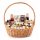  Wicker basket syrups 250 raspberry black elderberry COFFEE rafaello TEA pear r