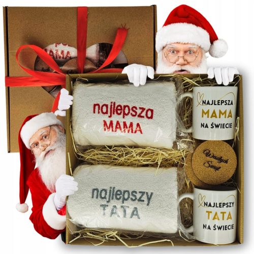  GIFT BASKET SET HOLIDAY GIFT FOR PARENTS MOM DAD MUG TOWEL