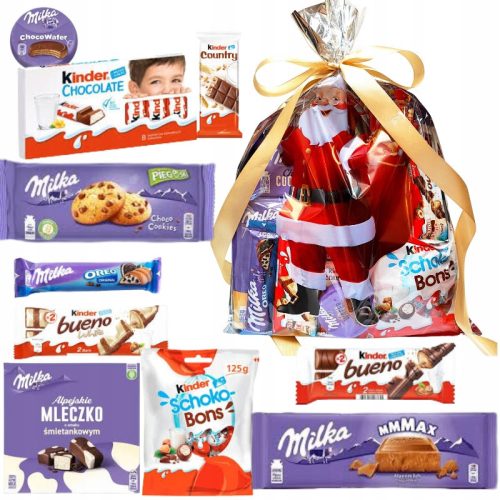  Mega Christmas package Santa Claus with Kinder Milka sweets