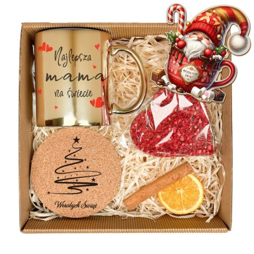  GIFT BASKET Christmas Gift for Mom SET MUG CHOCOLATE PENDANT