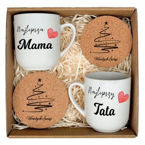  GIFT BASKET Christmas Gift For Parents Mom Dad SET Mugs