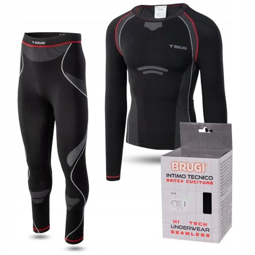  MEN'S THERMOACTIVE UNDERWEAR BRUGI SET TOP AND BOTTOM FOR WINTER 4RCH-H8L