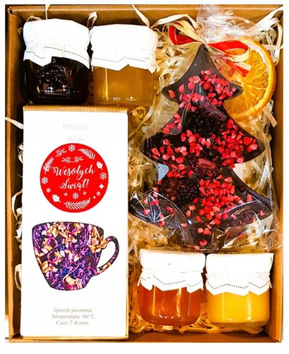  BASKET GIFT SET GIFT HONEY JAM CHOCOLATE CHRISTMAS TREE