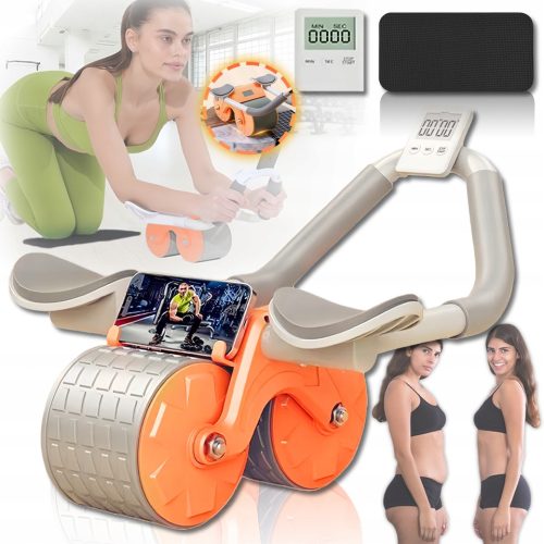  Ab roller double abdominal exercise wheel with elbow rest + mat