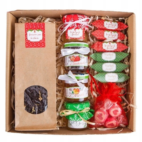  GIFT BASKET Christmas gift with tea, honey and jams