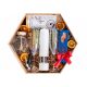  BASKET GIFT SET GIFT GLASSES ELECTRIC GRINDER COFFEE PRALINES