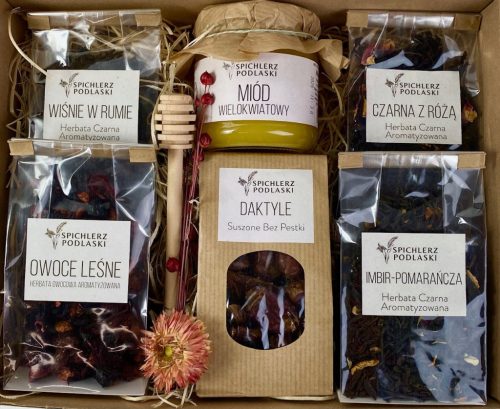  Gift Set of 4 Teas Dates Honey Scoop Gift St. Nicholas Day