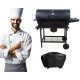  Charcoal Barrel Grill Cast Iron Grate 70x35cm Cover