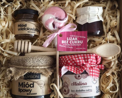  honey and jam gift set + 2 wooden spoons for Santa