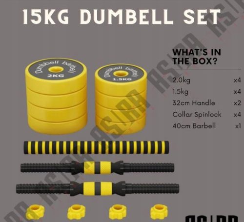  Adjustable, extendable dumbbells 15kg VIVITORY