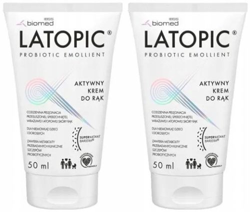 Latopic Active Regenerating Hand Cream for Irritated or Dry Skin, 50ml