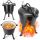  HUNTING KITTEN CAST IRON ENAMELED POT STANDING BY THE CAMPFIRE 5 L KAMILLE