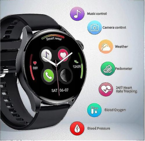  SMARTWATCH GT3 43.5mm TWO BRACELETS 20 DAYS STANDBY OXYGEN HEART RATE BLOOD PRESSURE