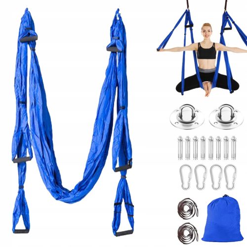  AERIAL SILK ACROBATIC SCARF SET YOGA HAMMOCK WITH 6 HANDLES+GIFT