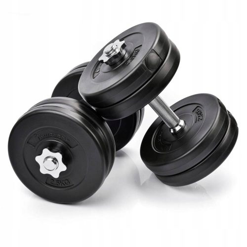  Meteor adjustable bituminous dumbbells 2x 12.5 kg