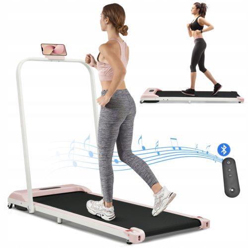  2 in 1 Home Treadmill with LED Display, Bluetooth Speaker and Phone Holder