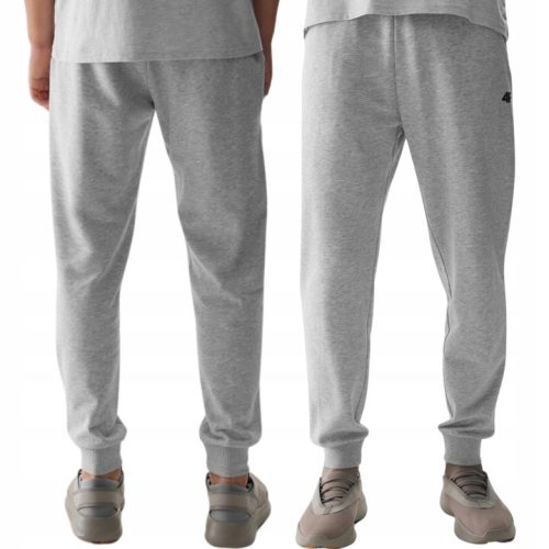  4F MEN'S COTTON SPORTS JOGGERS GRAY rS SWEATPANTS