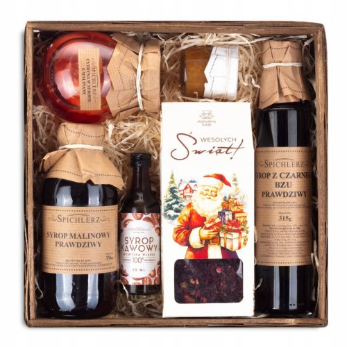  CHRISTMAS GIFT BASKET tea syrups honey Christmas gift