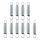  Pack of 10 trampoline springs, solid replacement set for 11.6 cm
