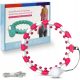  PINK AND WHITE WEIGHT LOSS HULA HOP WITH EXERCISE WEIGHT 46 cm