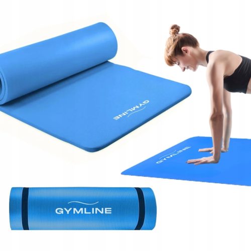  EXERCISE MAT BLUE 180x60 cm NBR 1.5 cm FOR YOGA FITNESS GYMNASTIC