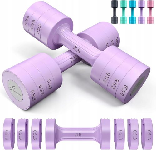  Sportneer Damaged dumbbell set 1 pair 6 in 1 weights 0.9–2.3 kg