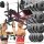  BODYBUILDING SET 135KG STRONG BENCH RACK BAR BALL DUMBBELL WEIGHTS