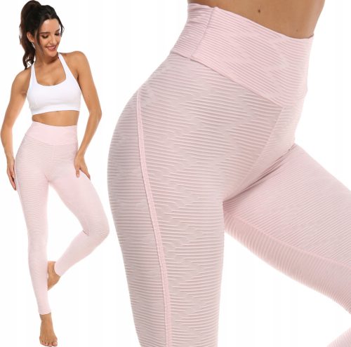  High Waist Ribbed Push Up Shaping Leggings